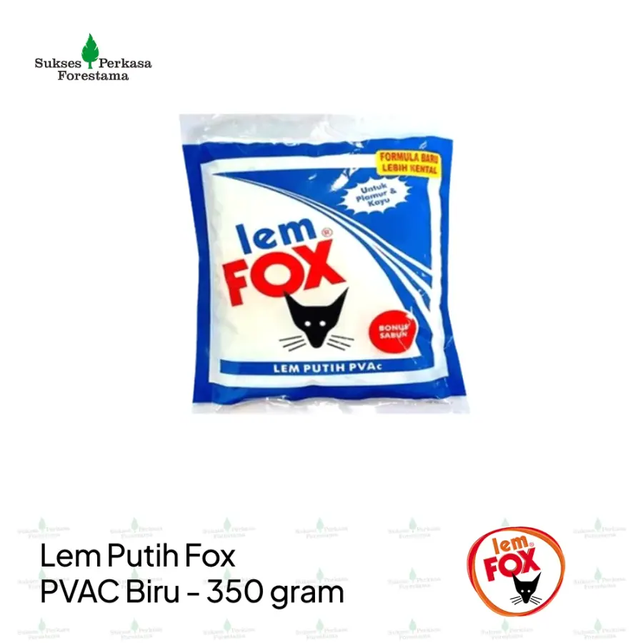 Lem Putih Fox PVAC Biru 350 gram
