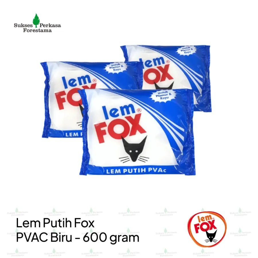 Lem Putih Fox PVAC Biru 600 gram