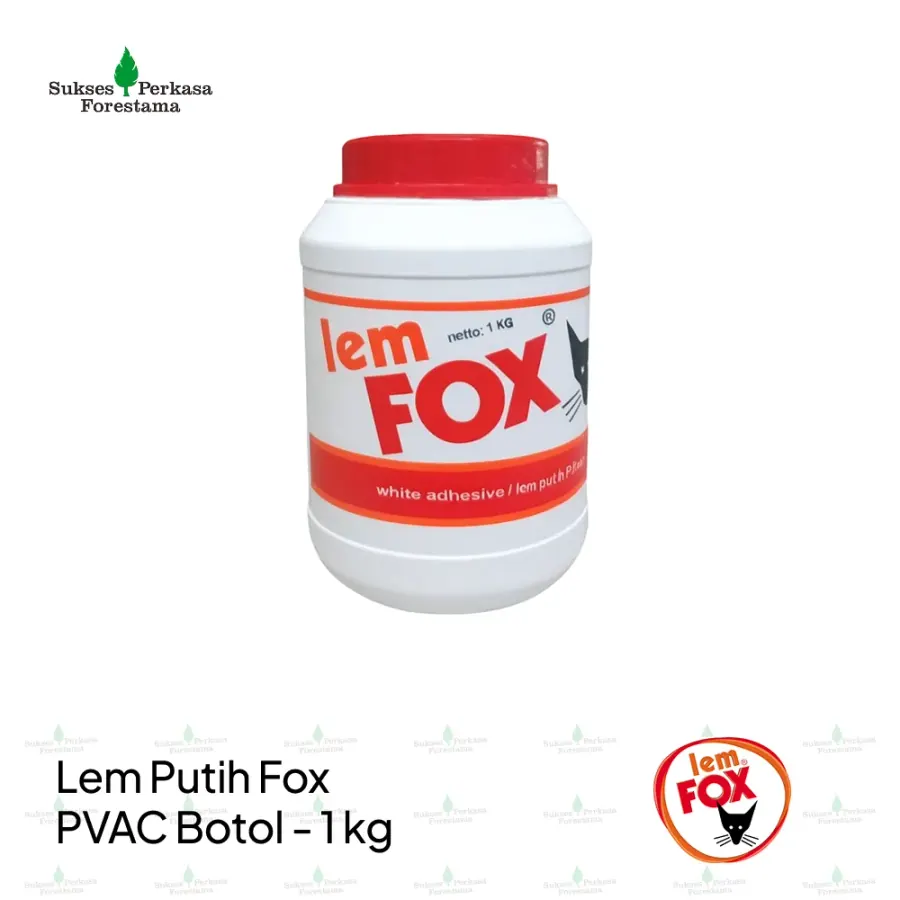 Lem Putih Fox PVAC Botol 1 kg