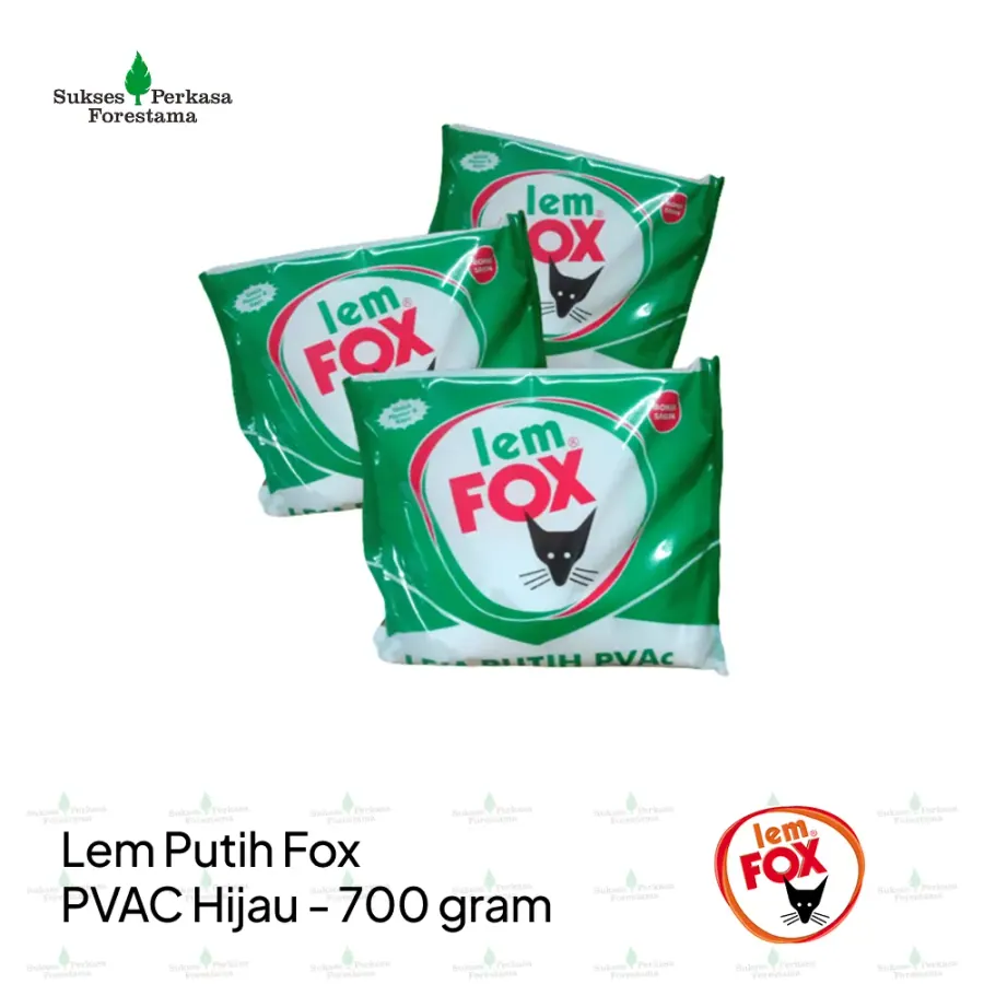 Lem Putih Fox PVAC Hijau 700 gram