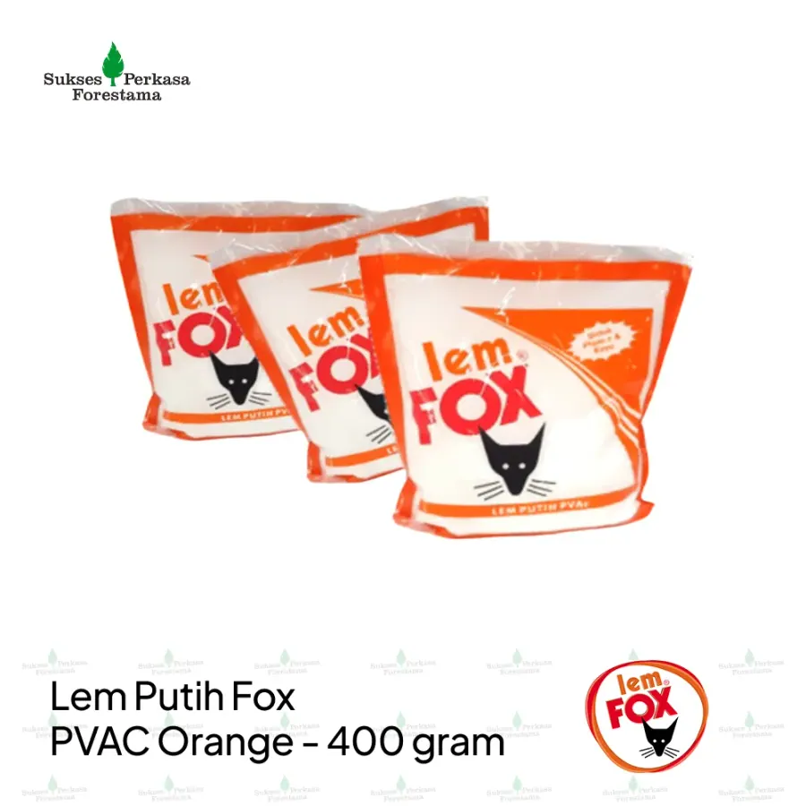 Lem Putih Fox PVAC Orange 400 gram