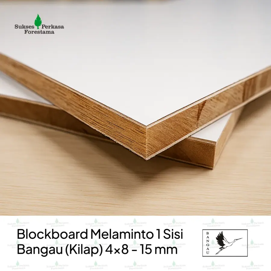 Blockboard Melaminto 1 Sisi Bangau (Kilap) 4x8 - 15 mm
