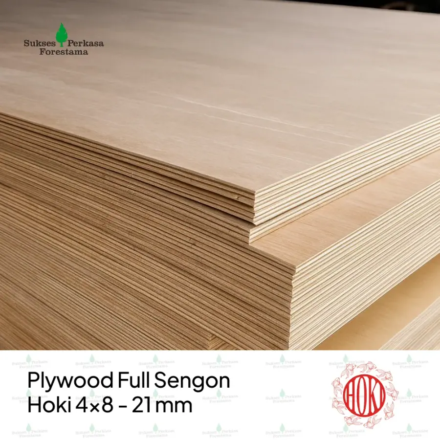 Plywood Full Sengon Hoki 4x8 - 21 mm