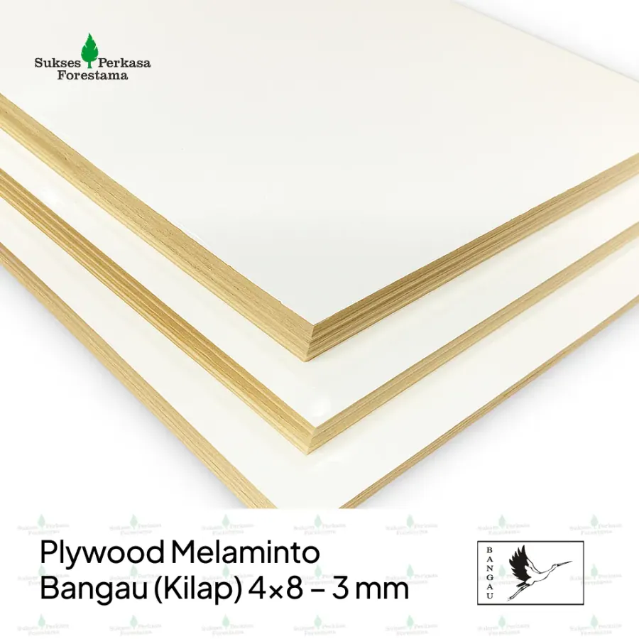 Plywood Melaminto Bangau (Kilap) 4x8 - 3 mm