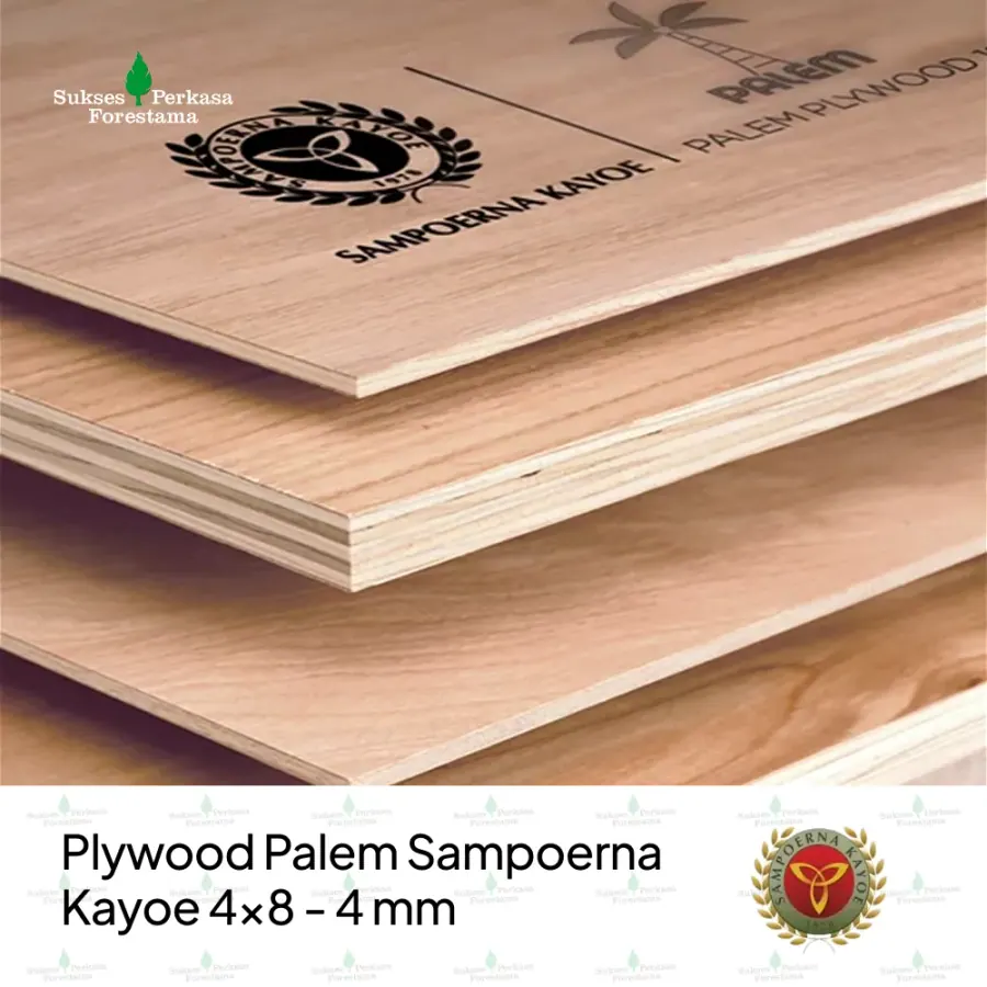 Plywood Palem Sampoerna Kayoe 4x8 - 4 mm