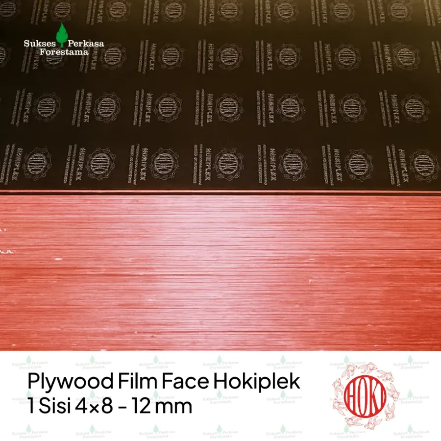 Plywood Film Face Hokiplek 1 Sisi 4x8 - 12 mm