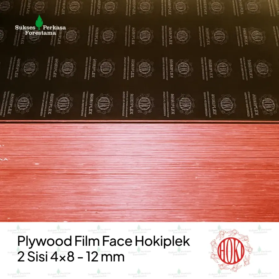 Plywood Film Face Hokiplek 2 Sisi 4x8 - 12 mm