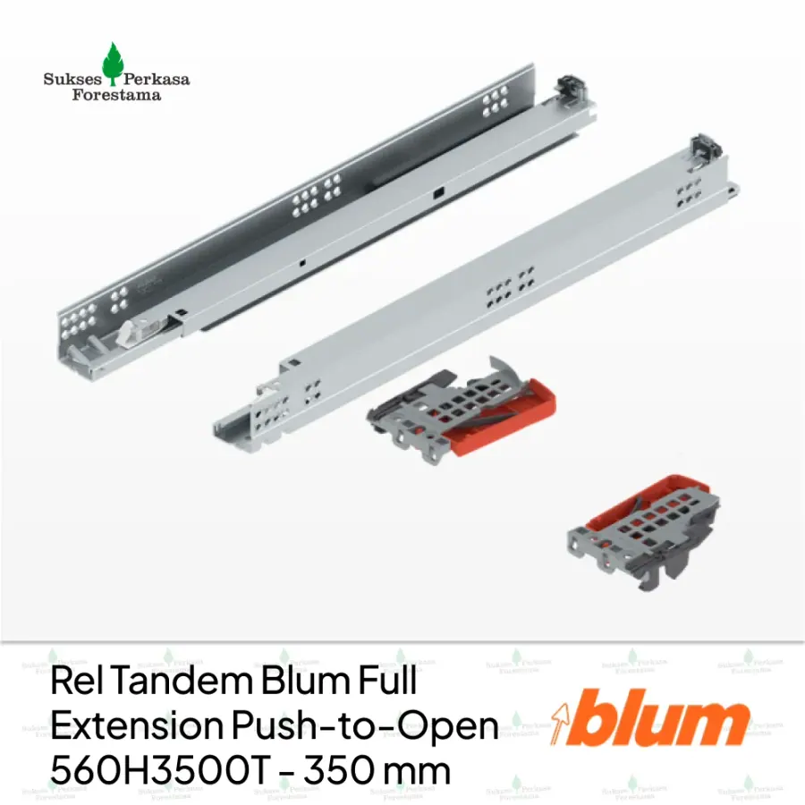 Rel Tandem Blum Full Extension Push-to-Open 560H3500T - 350 mm