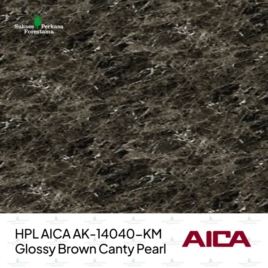 HPL AICA AK-14040-KM – Glossy Brown Canty Pearl