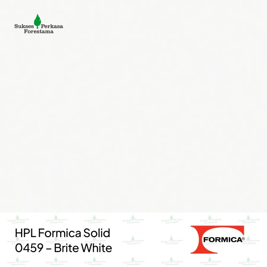 HPL Formica Solid 0459 – Brite White