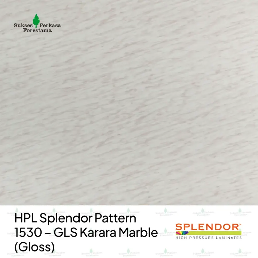 HPL Splendor Pattern 1530 – GLS Karara Marble (Gloss)