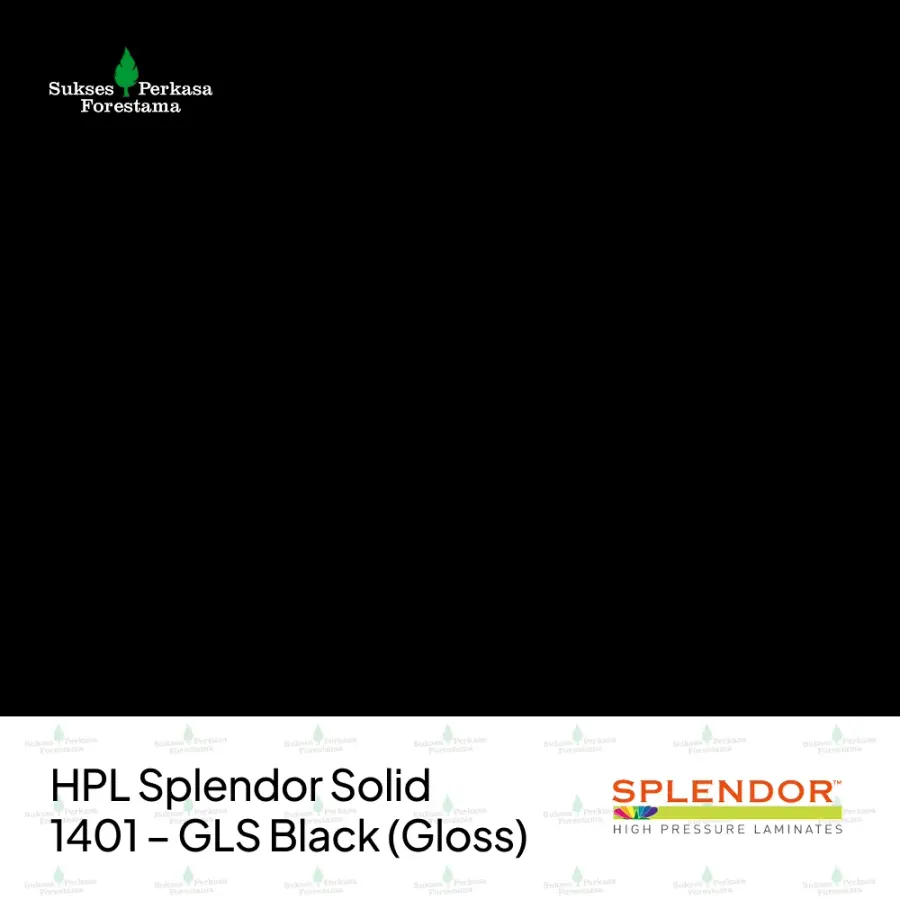 HPL Splendor Solid 1401 – GLS Black (Gloss)