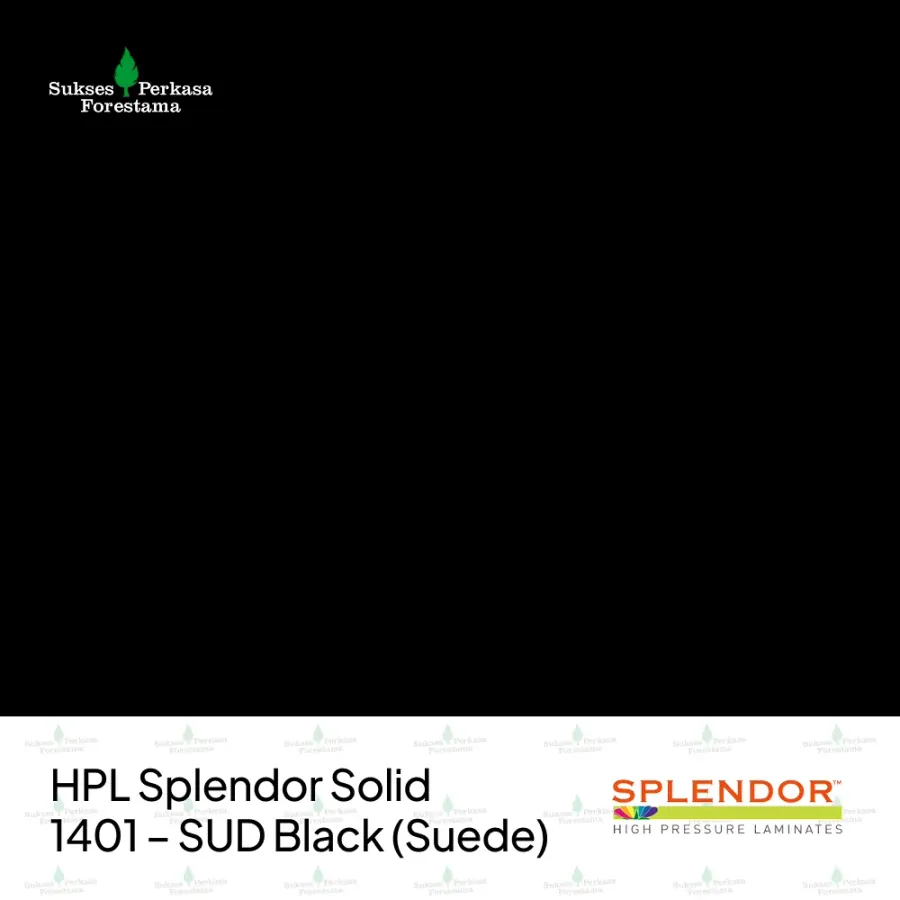 HPL Splendor Solid 1401 – SUD Black (Suede)