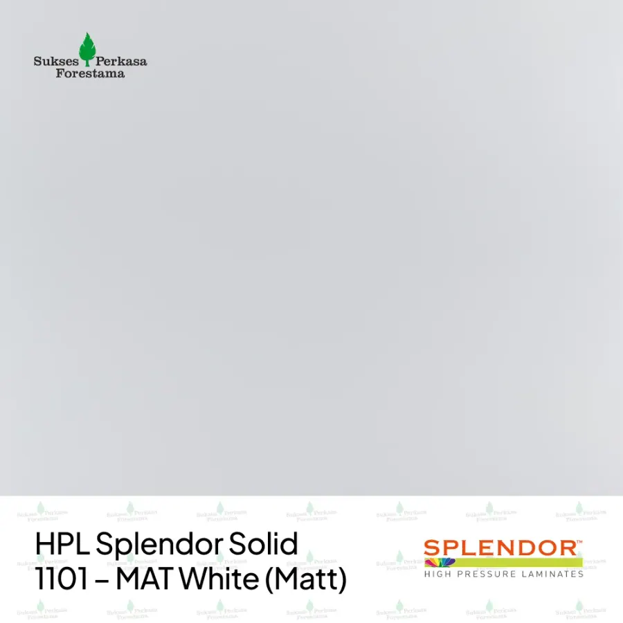 HPL Splendor Solid 1101 – MAT White (Matt)
