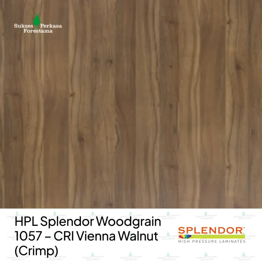 HPL Splendor Woodgrain 1057 – CRI Vienna Walnut (Crimp)