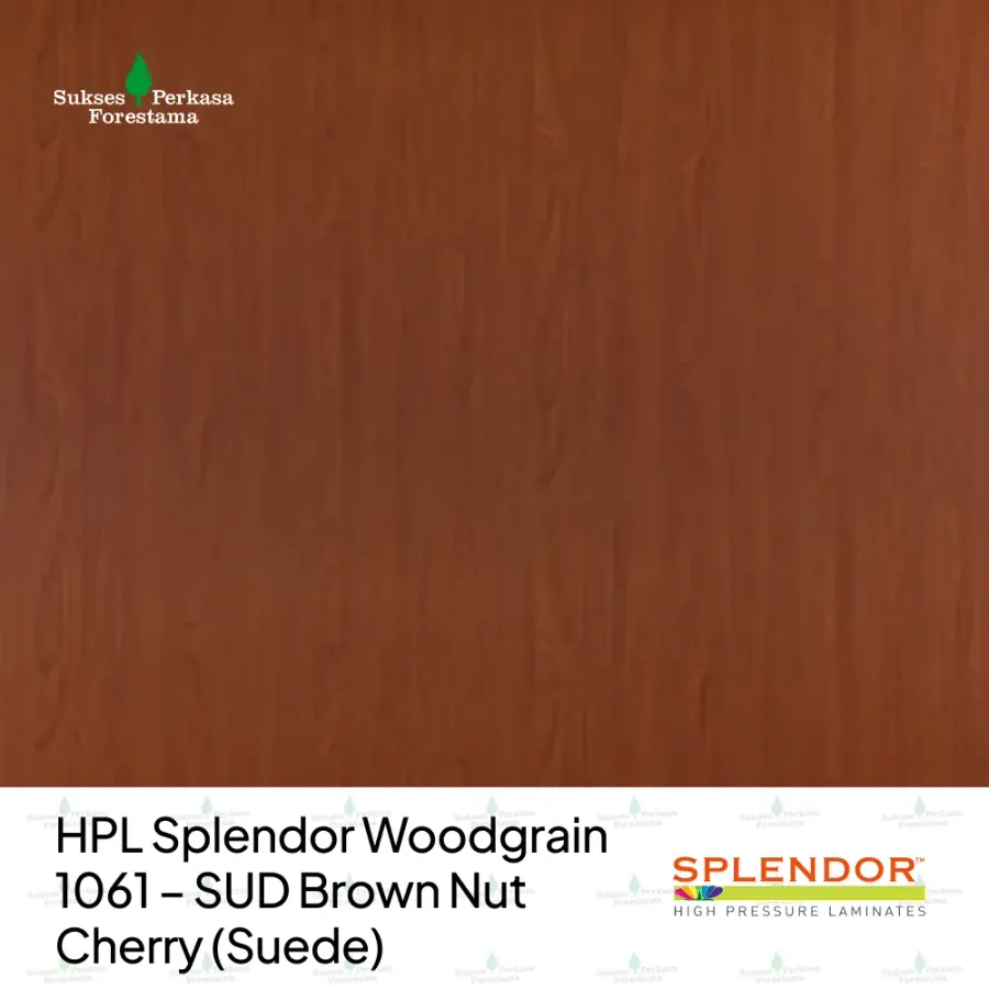 HPL Splendor Woodgrain 1061 – SUD Brown Nut Cherry (Suede)