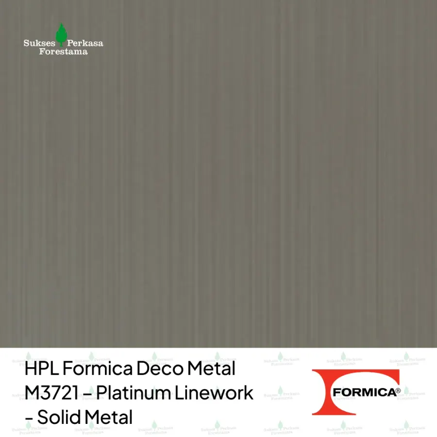 HPL Formica Deco Metal M3721 – Platinum Linework - Solid Metal