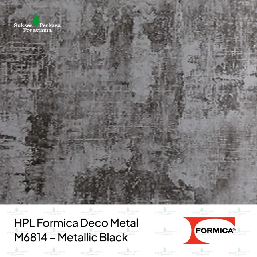 HPL Formica Deco Metal M6814 – Metallic Black