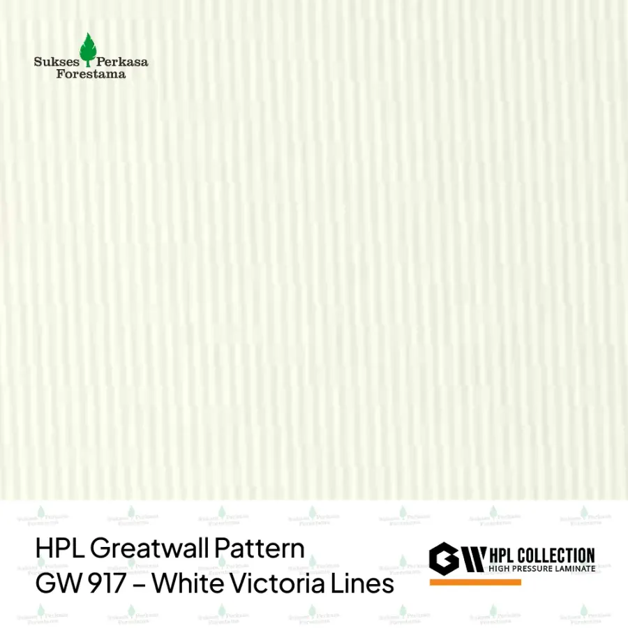 HPL Greatwall Pattern GW 917 – White Victoria Lines