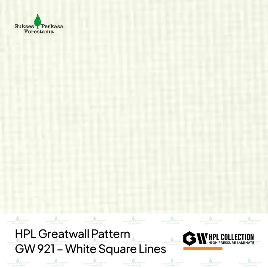 HPL Greatwall Pattern GW 921 – White Square Lines