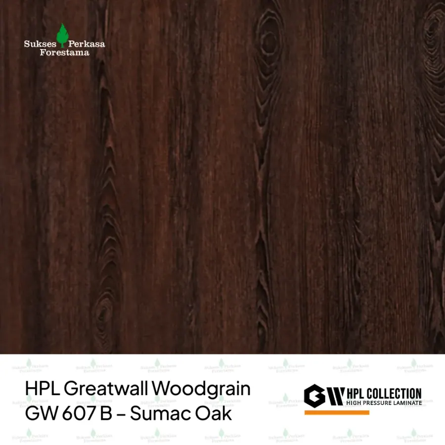 HPL Greatwall Woodgrain GW 607 B – Sumac Oak