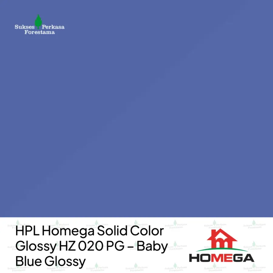 HPL Homega Solid Color Glossy HZ 020 PG – Baby Blue Glossy