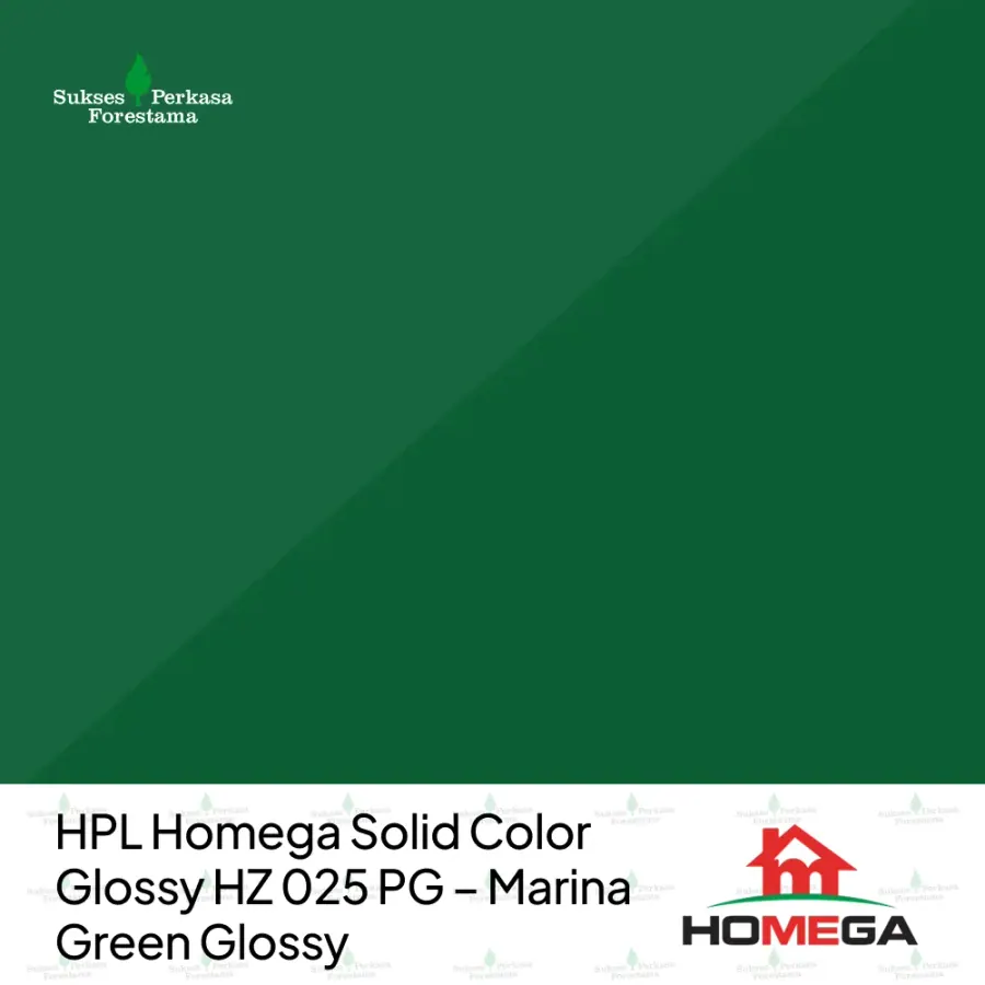 HPL Homega Solid Color Glossy HZ 025 PG – Marina Green Glossy