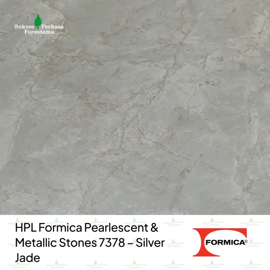 HPL Formica Pearlescent & Metallic Stones 7378 – Silver Jade