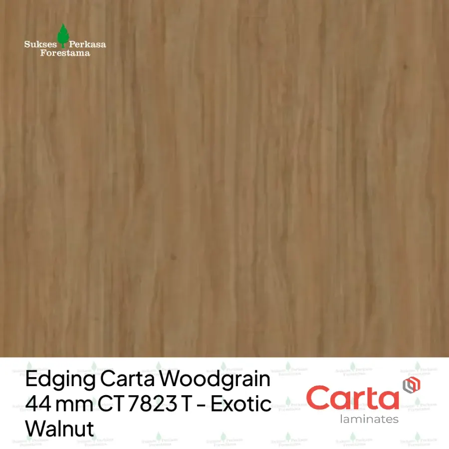 Edging Carta Woodgrain 44 mm CT 7823 T - Exotic Walnut