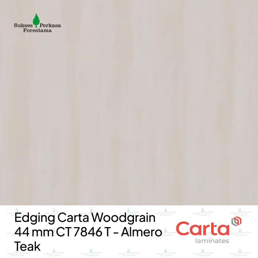 Edging Carta Woodgrain 44 mm CT 7846 T - Almero Teak